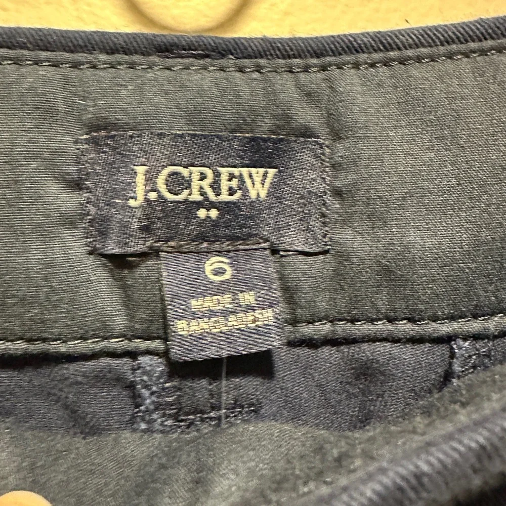 NEW J. Crew Chino Shorts Women Size 6 Navy Blue‎ 5